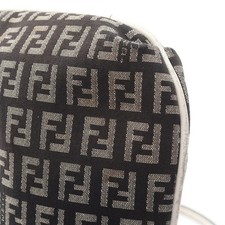 Borsa a tracolla FENDI Zucchino 8BT075 nero/bianco tela pelle