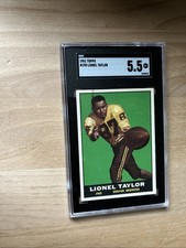 1961 Topps Lionel Taylor RC Rookie Card #190 SGC 5.5 EX+. rookie card picture