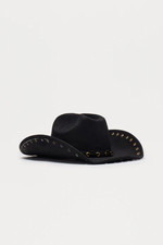 Black Cowgirl Hat OS fit all Brand New