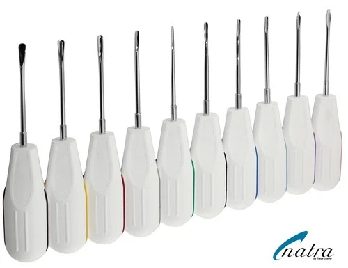 10 Pcs white Dental Root Elevators Oral Surgery PDL Luxating Tooth loosening
