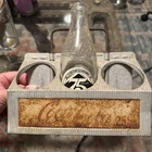 Vintage Coca Cola 6 pack Aluminum Bottle Carrier Caddy 1950's With Hygeia