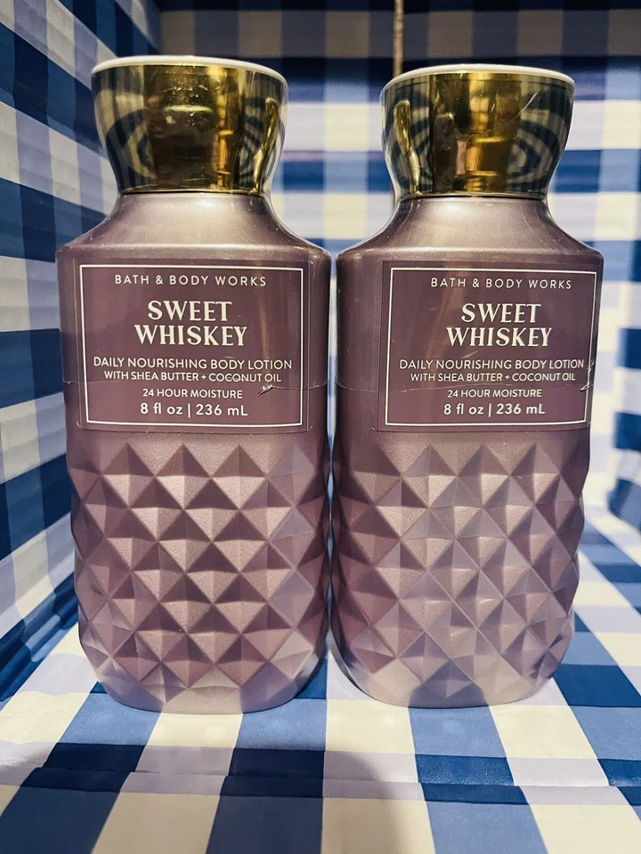 3 X SWEET WHISKEY 8 oz NOURISHING BODY LOTION Vanilla Berries BATH & BODY WORKS - Image 2 of 3