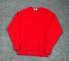 VTG 90s Lion Red Blank Pullover Sweater Adult XL USA Made Preppy Classic Dad