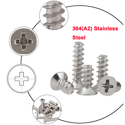 A2 Stainless Steel Countersunk Self Tapping Wood Screws M2丨2.2丨2.6丨3丨4 Flat Tail