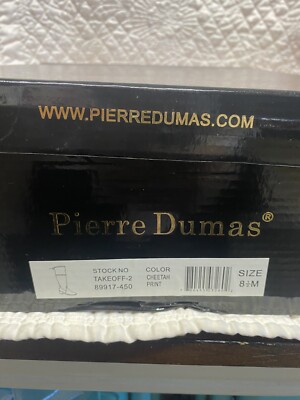 Pierre Dumas Boots Women Over the Knee Heels Zip Leopard Cheetah