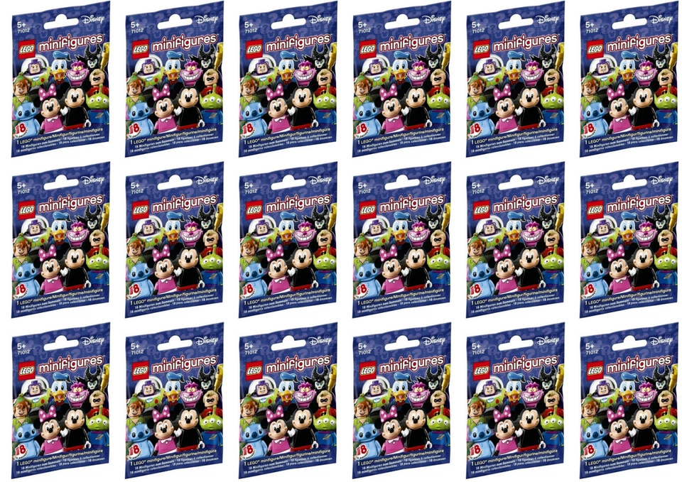 Complete Set of (18) Lego Disney Series 1 Minifigures 71012 New Sealed 2016 - Image 2 of 4
