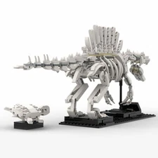 ZITIANYOUBUILD Spinosaurus Skeleton and Sea Turtle with Display Stand 659pcs