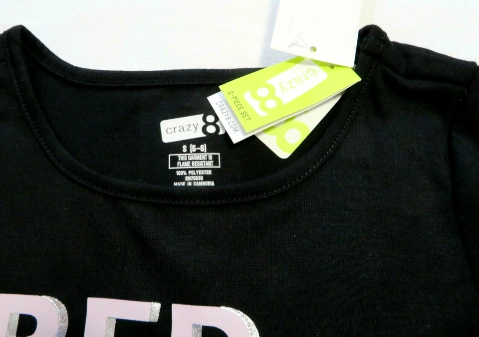 MAD 8 Big Girl 2 шт. Комплект пижамы PJ ~ постельные волосы ~ размер 5-6 (S) * VT - Изображение 3 из 4