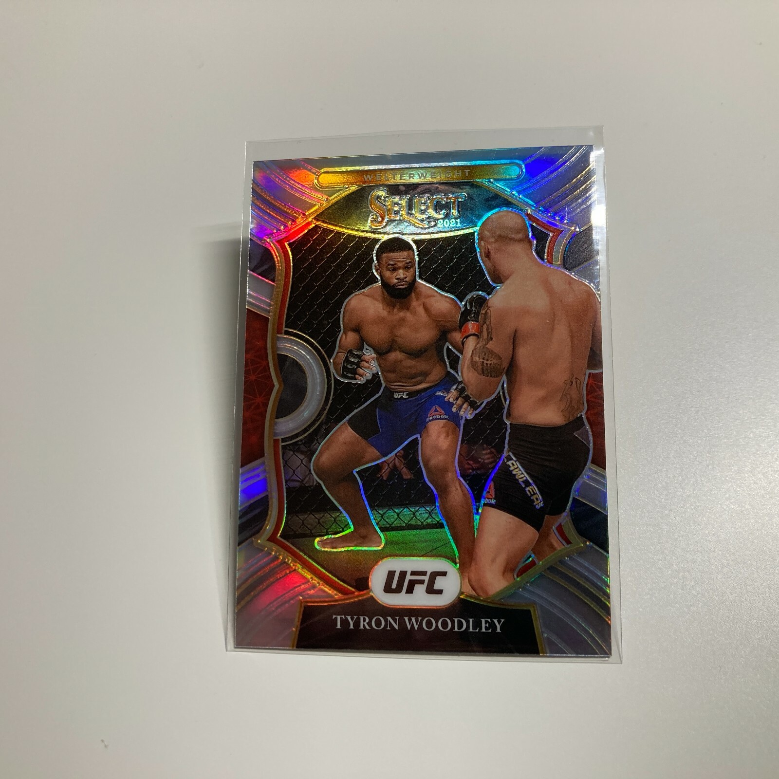 Tyron Woodley 2021 Panini Select UFC Concourse Silver Prizm Card #3