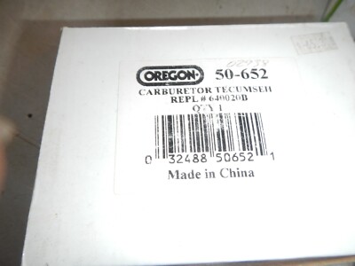 Oregon 50-652 Carburetor Tecumseh 640020B 5005 640020 640020B 640020A ...
