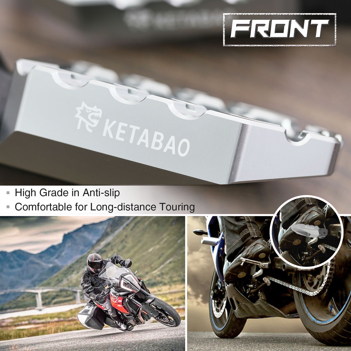 小物 JJJ Titanium BUZZ Front Wide Footpegs For Kawasaki Ninja ZX-25R