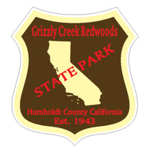 7" grizzly creek redwoods state park bumper sticker decal usa made