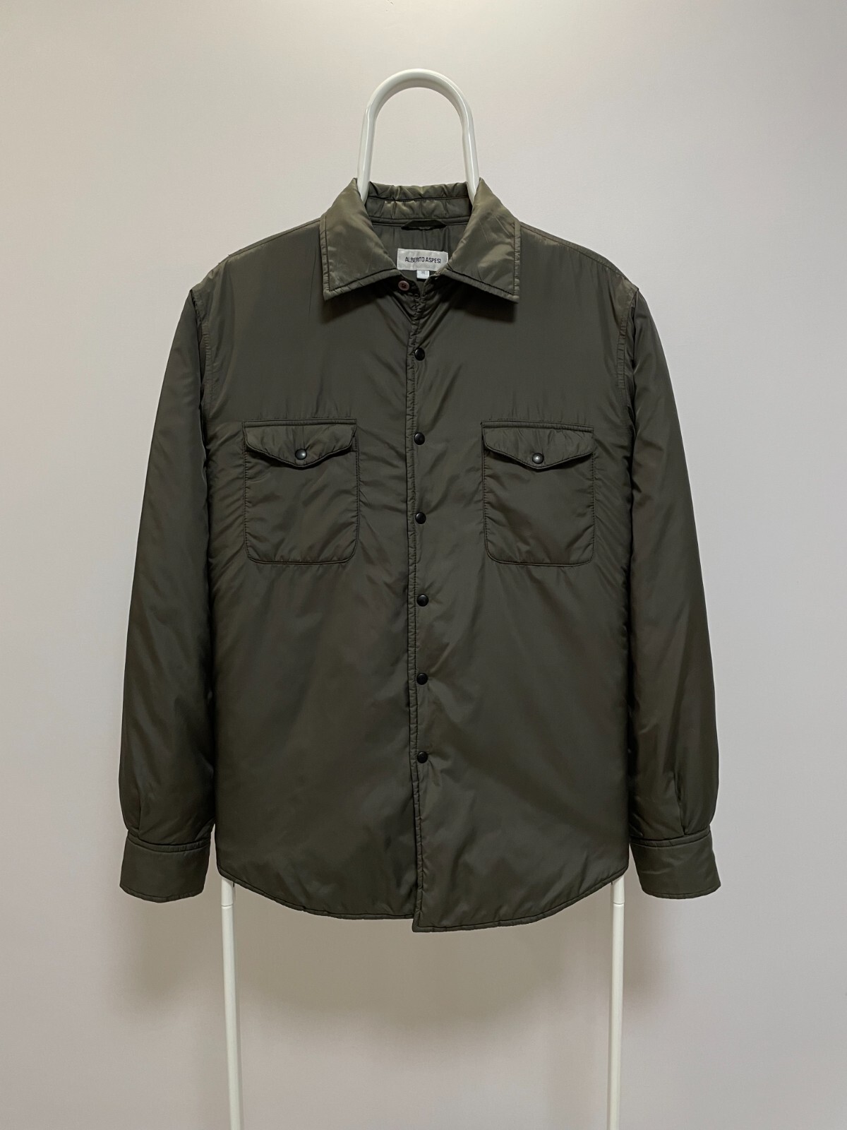 ALBERTO ASPESI Vintage Nylon Shirt Jacket Overshirt Lightweight Italy Men's Sz M eBay