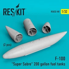 F-100 Super Sabre 200 Gallon Fuel Tanks 1:32 ResKit RSU32-0080