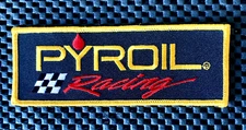 PYROIL RACING EMBROIDERED SEW ON PATCH AUTO LUBRICANTS NOW STP 5 1/2" x 2" NOS