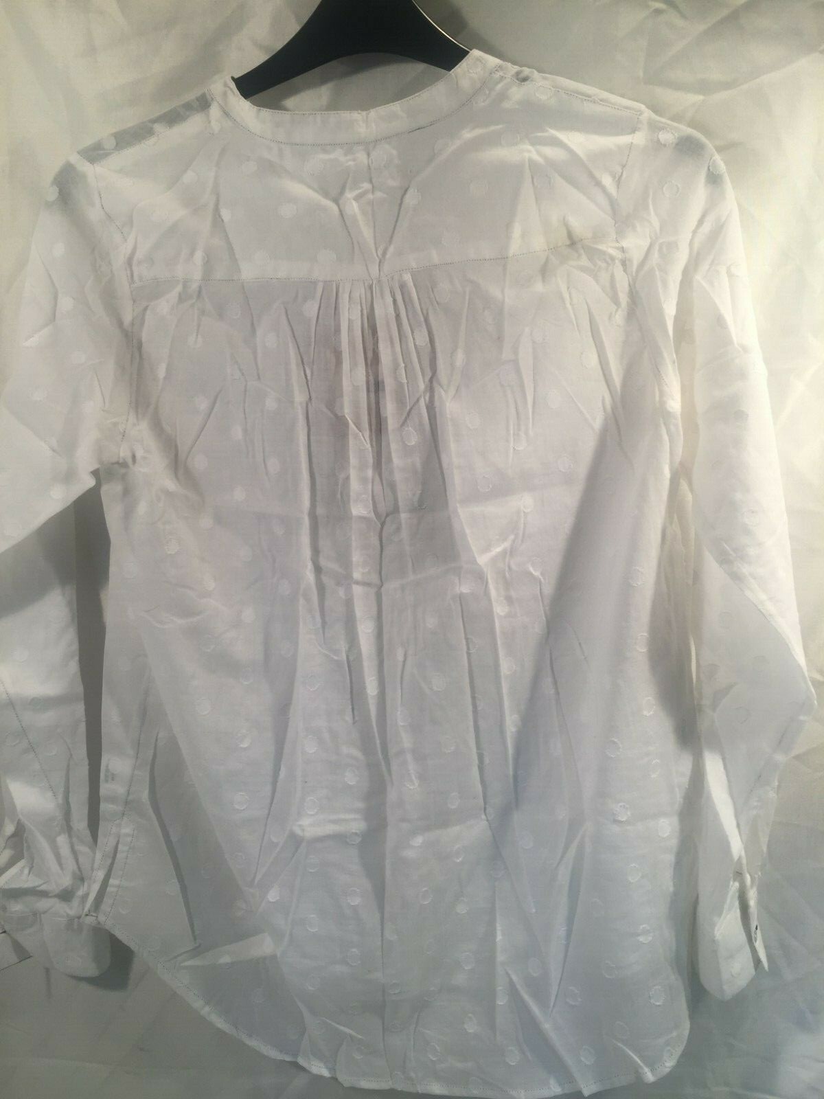 John Lewis Womens Denim Wardrobe Trilogy Bavaria Blouse, White Sz S image 5