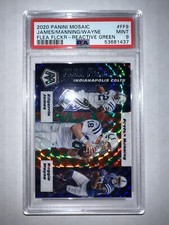 Mosaic NFL Colts Flea Flicker Reactive Green #32/89 Peyton Manning *MINT PSA 9*