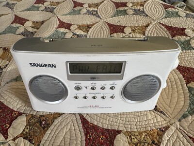 Sangean PR-D5 AM/FM Beige Stereo Radio RDS PLL Synthesized Receiver Works