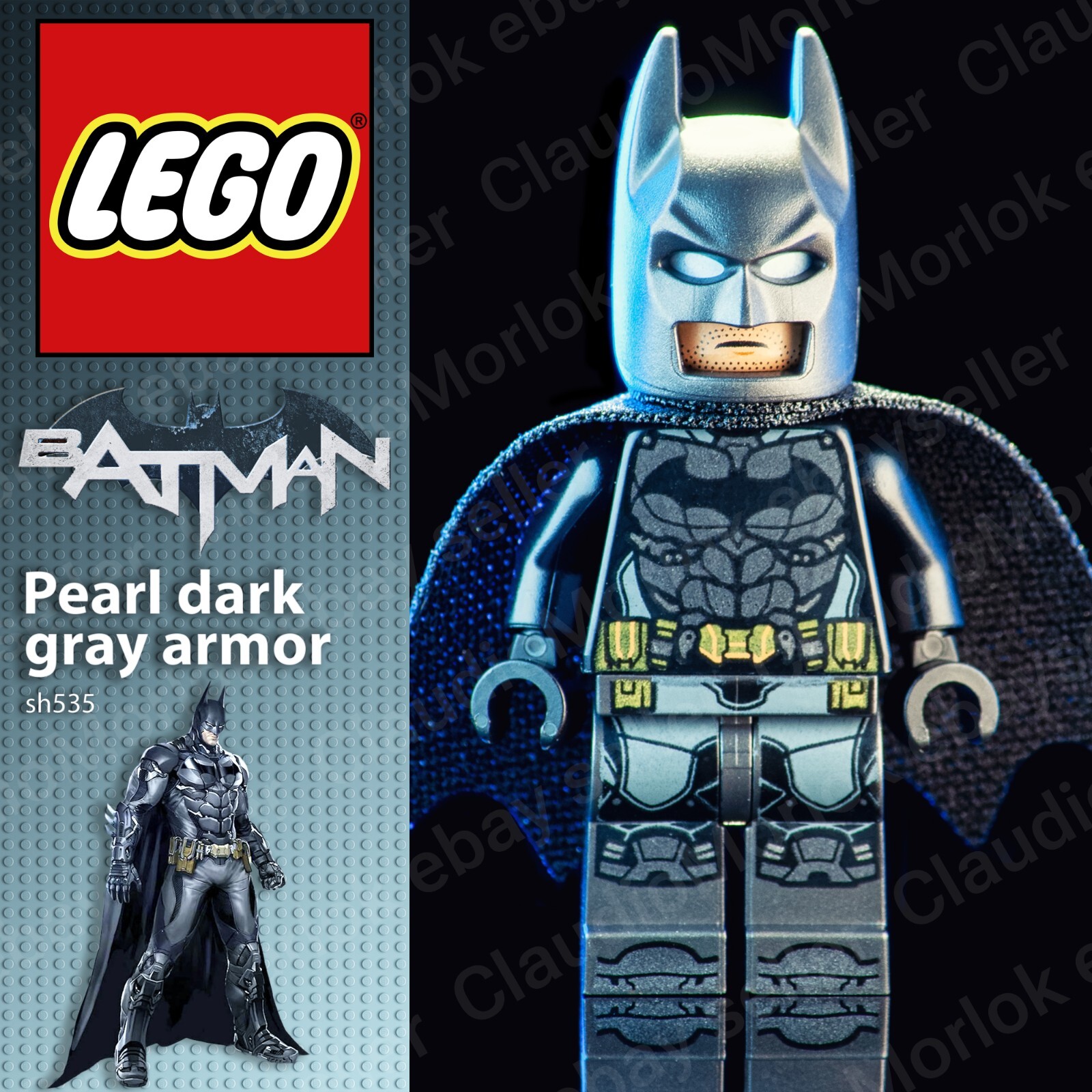 ⭐ LEGO Batman Sh535 Minifigura Sh0535 Armadura Perla Arkham Knight Asilo 76112