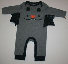 New Cat Jack Boys Halloween Bat Romper Outfit Newborn NB 3D Ears Wings Baby