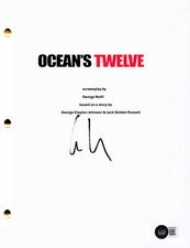 GEORGE CLOONEY SIGNED AUTOGRAPH OCEAN'S TWELVE FULL SCRIPT BECKETT BAS