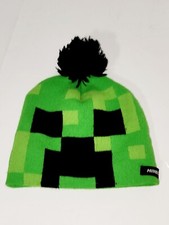 Minecraft JINX Green Knit Knitted Creeper Warm Winter Beanie Hat Cap