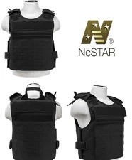 NcSTAR Ballistic Plate Carrier Vest w/External Pockets M-2XL Adjustable Black