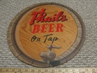 1940s Phail's Beer on Tap round wooden sign — photo 2