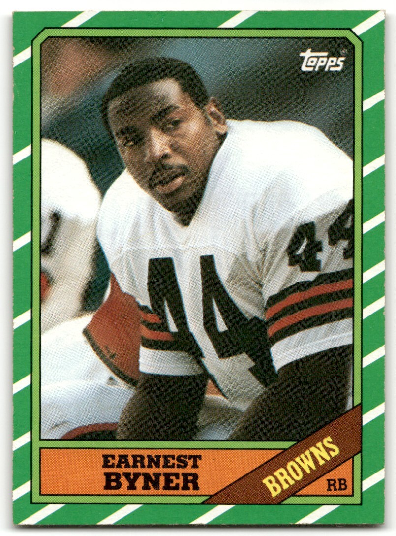 1986 Topps Earnest Byner #189 RC Cleveland Browns