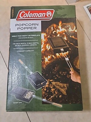Coleman - Popcorn Maker, Cooks upto 2 Quartz of Popcorn Over Campfires