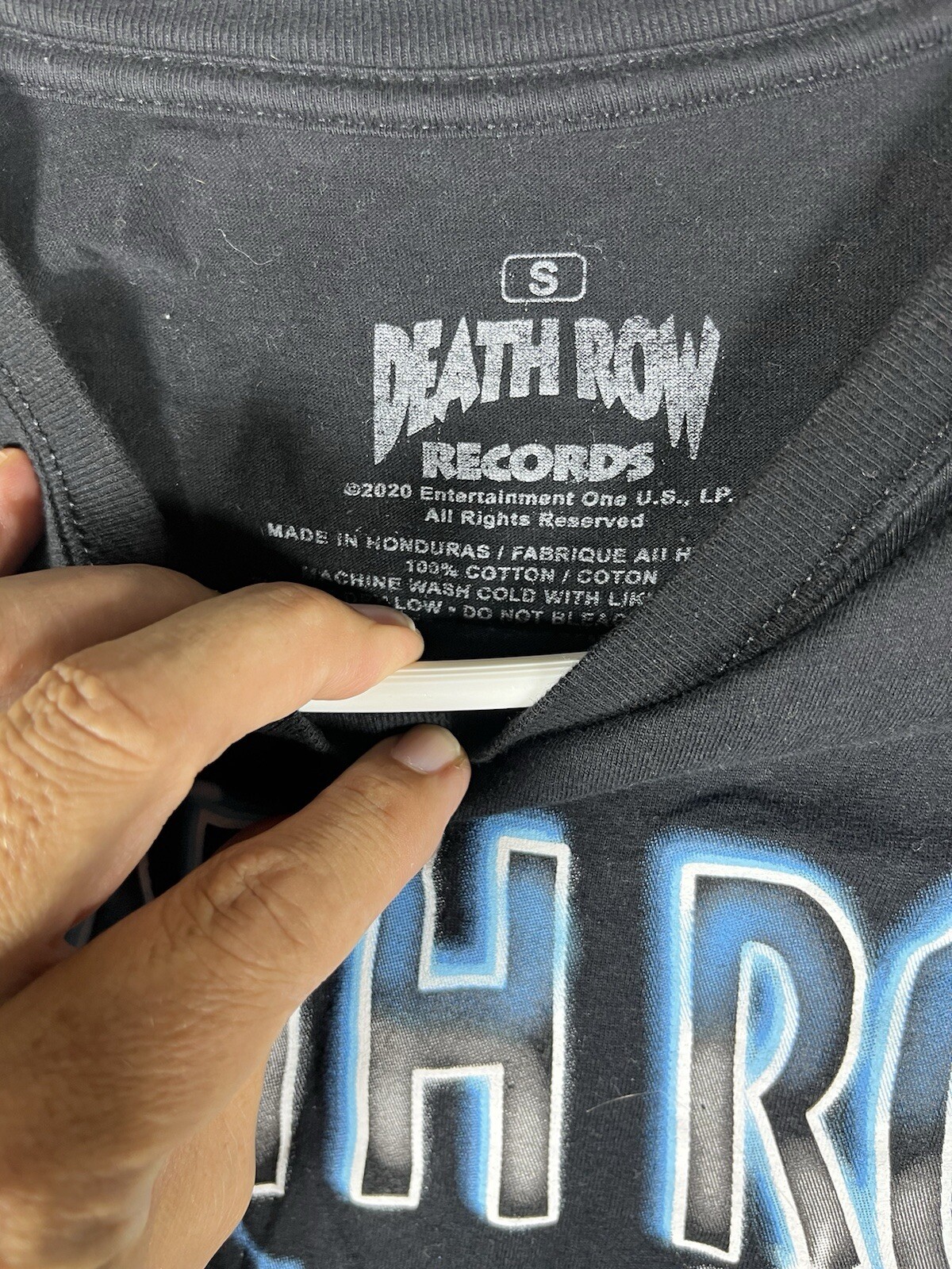 FILA Camicia uomo Death Row piccola nera fulmine hip hop record grafica manica corta