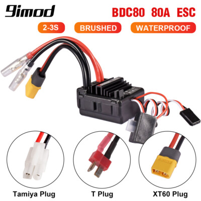 9IMOD Brushed ESC 80A Electronic Speed Controller for 1/10 RC Cars 540/550 Motor