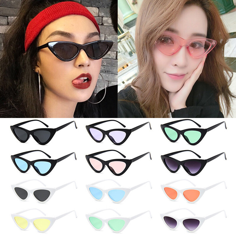 Retro Sunglasses Cat Eye Sunglasses Small Frame Streetwear Eyewear Eyew-image