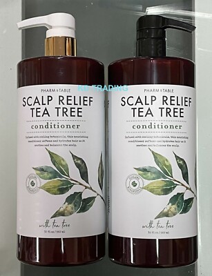 2-Pk~ PHARM to TABLE SCALP RELIEF TEA TREE MINT COCONUT Botanicals CONDITIONER