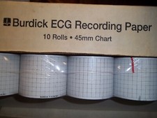 Burdick 007957 Compatible ECG Chart Paper, 45m, box of 10 thermal paper