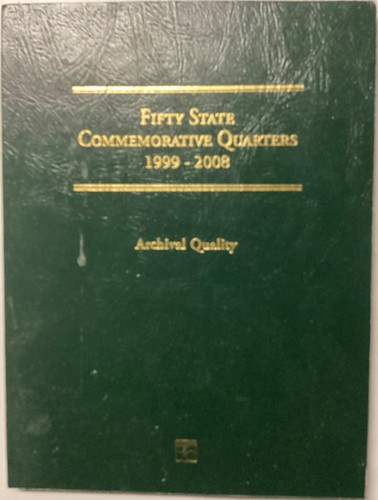 US Fifty States Commemorative Quarters Set Album 1999 - 2008 Green USED Empty