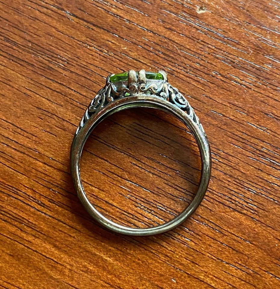 Designer CNA Sterling Silver 925 Peridot Ring Sz 7.75 | eBay
