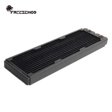 FREEZEMOD 360mm Computer Water-cooled Copper Radiator Row 14 Flat Tubes Black