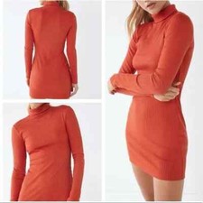 Urban Outfitters Gigi Ribbed Turtleneck Mini Dress Small