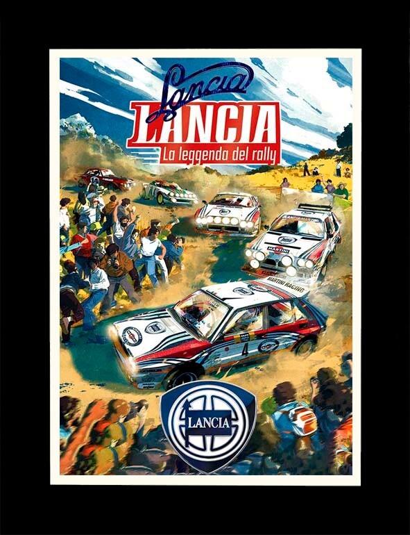 Poster Manifesto Locandina Pubblicità Automobili Lancia Stampa Vintage 32x47 Cm