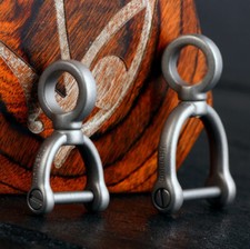 TC4 Titanium Key Hang Buckle Backpack Connector Pendant EDC Rotate by 360 Degree