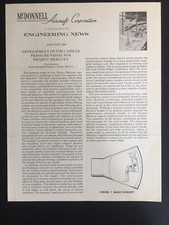 Project Mercury Newsletter McDonnell Aircraft Corp Jan. 1960 Space Program Rare