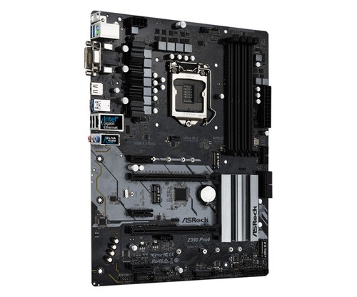 ASRock Z390 Pro4 Motherboard Intel Z390 LGA 1151 DDR4 M.2 ATX USB2.0 USB3.1 CORE - Bild 3 von 4