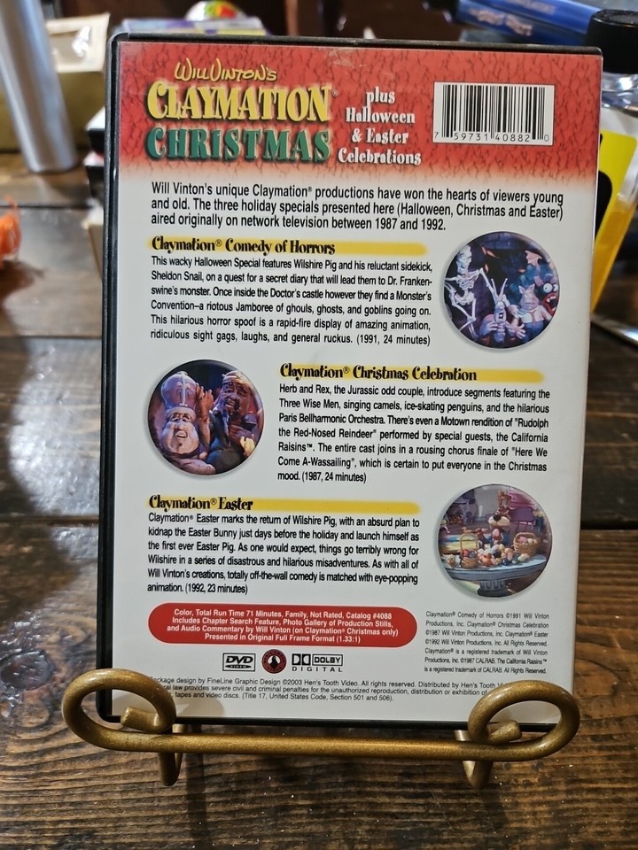 Will Vinton's Claymation Christmas plus Halloween & Easter Celebrations