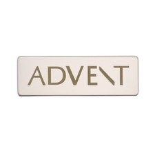Advent stainless steel customize Logo Badge 60mm 2.36" X20mm 0.78" Silver