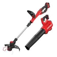 CRAFTSMAN V20 STRING TRIMMER AND LEAF BLOWER COMBO KIT CMCK297M1 - BLACK/RED