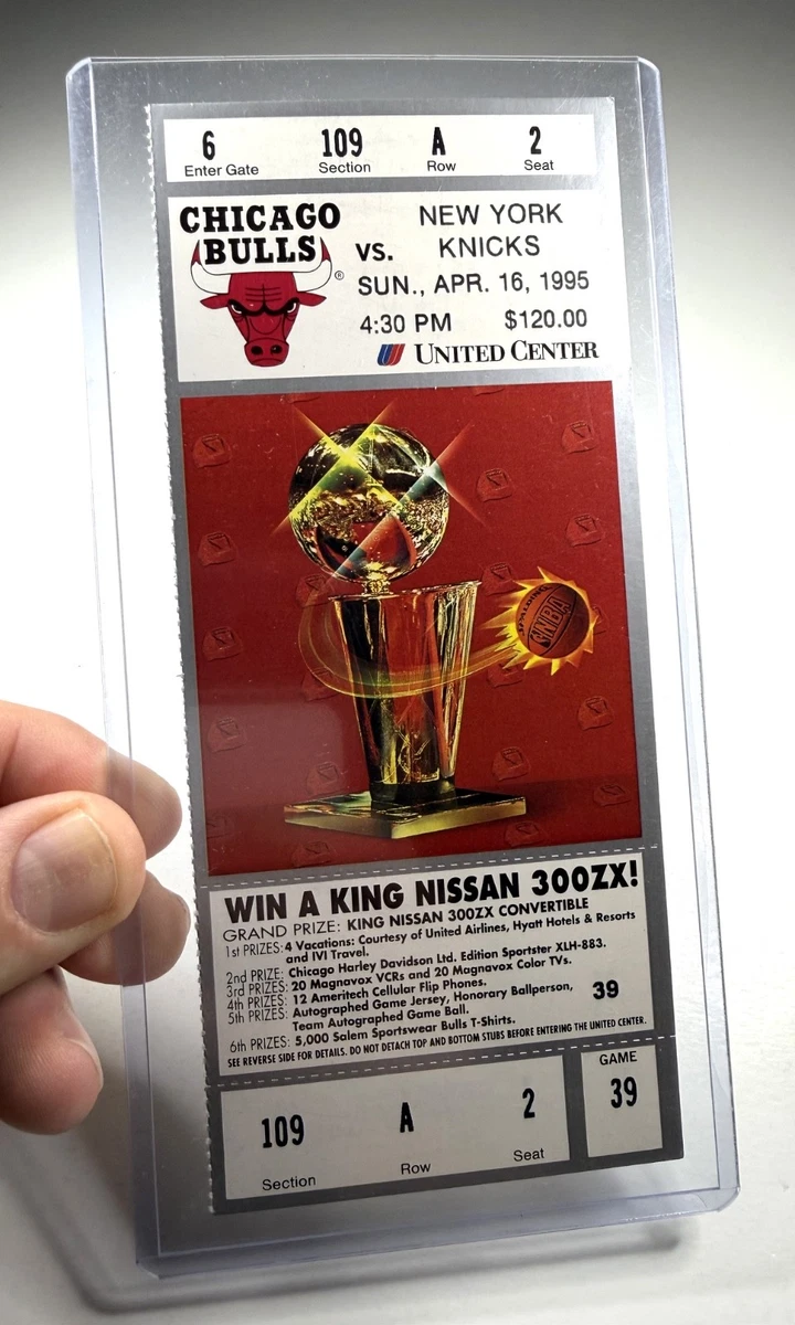 Basketball Chicago Bulls 1995 Vintage Sports Ticket Stubs for sale
