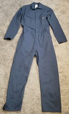 Dickies Coveralls Mens Medium Blue Long Sleeve Cotton Pockets Zip Snap Workwear