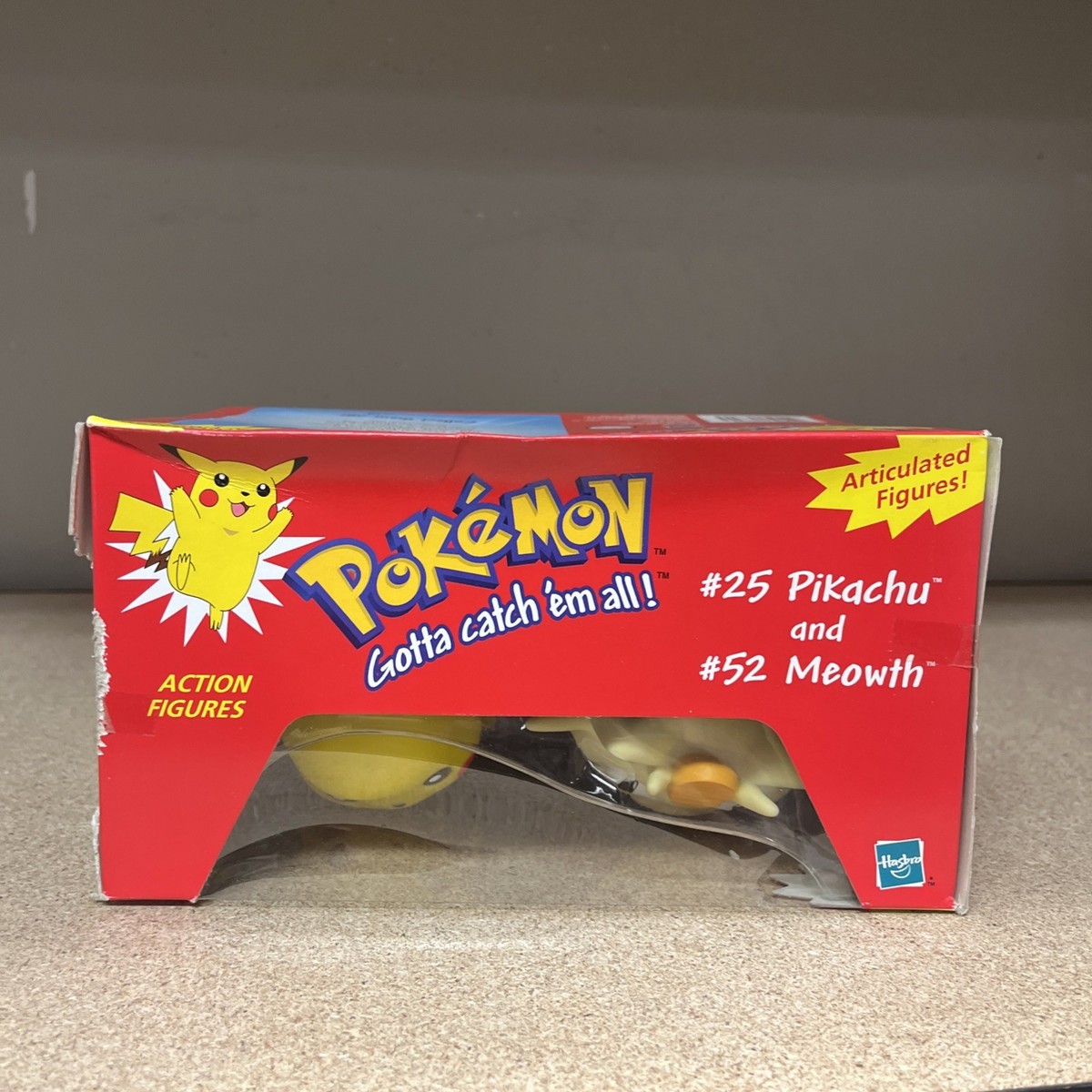 1998年製レア♡ピカチュウ フィギュア Vintage Pokémon Action Figures - #25 Pikachu & #52 Meowth Damaged