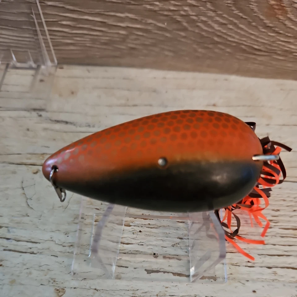 Iscas vintage para raposa do pântano "MOSS BOSS" isca em escala preta/laranja. - Imagem 2 de 4